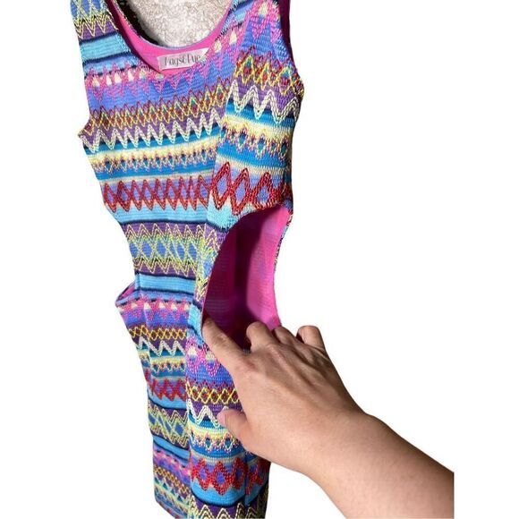 Mags & Pye Embroidered Knit Cut Out Body Con Dress M - Picture 4 of 7